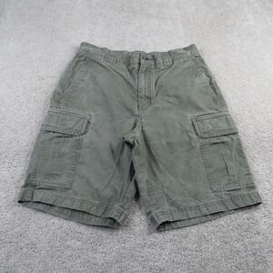 LL Bean Shorts Mens 31 Green Tropic Weight Cargo Natural Fit Hiking Outdoors